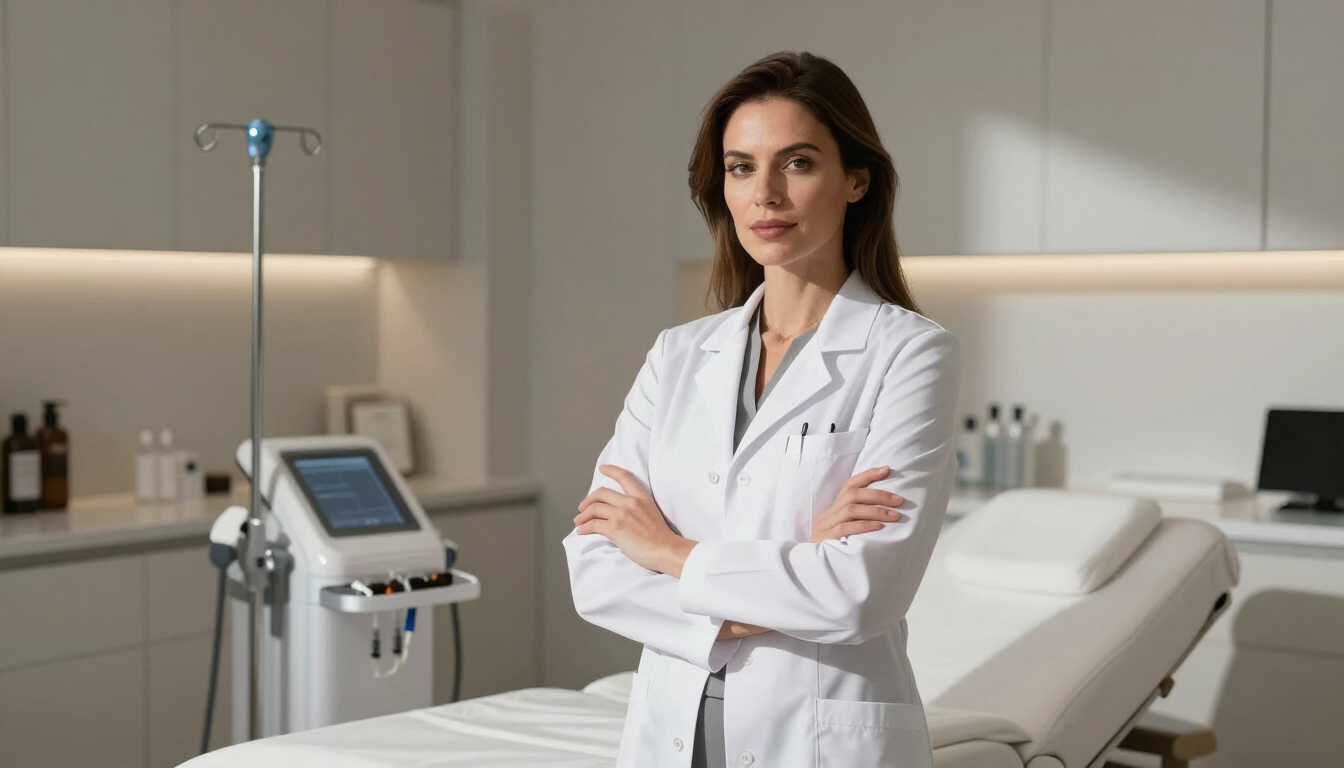 Modern medspa treatment room